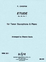 画像: テナーサキソフォンとピアノのためのエチュード　作品25　第7番　　フレデリック　ショパン作曲
