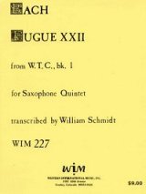 画像: サキソフォン五重奏のためのフーガ21,WTC 2　　ヨハン　セバスチャン　バッハ作曲