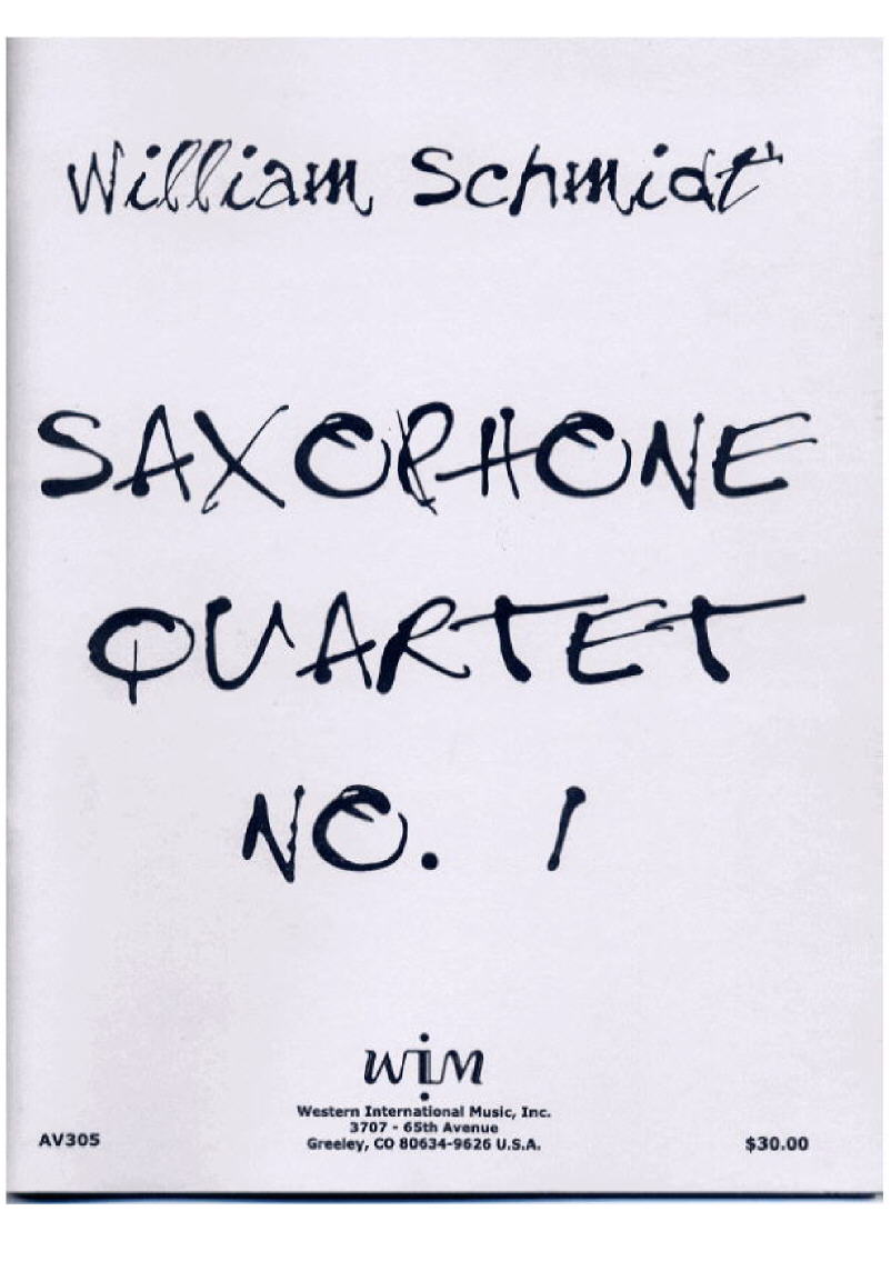 画像1: サキソフォン四重奏のための第一組曲　　ウィリアム・シュミット作曲