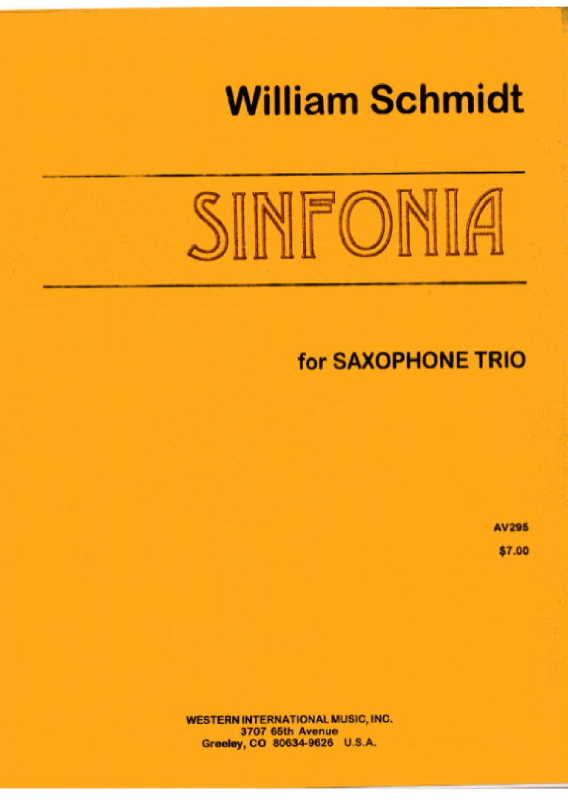 画像1: SAB サキソフォン三重奏のためのシンフォニア  ウィリアム・シュミット作曲