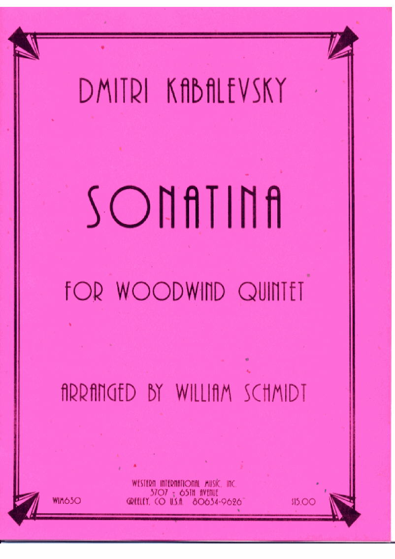 画像1: 木管五重奏のためのソナチネ　ドミトリ・カバレフスキー作曲
