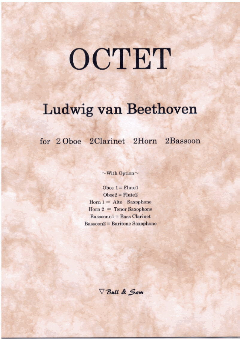 画像1: 木管混成八重奏のためのオクテットOP103　L.V.ベートーヴェン作曲