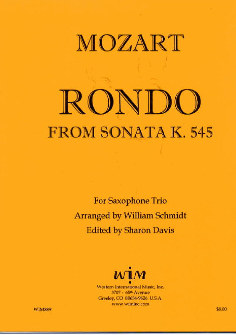 画像1: SAT サキソフォン三重奏のためのロンド　WAモーツァルト作曲