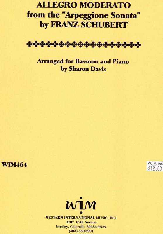画像1: バスーンとピアノのための“アルペジオーネ”ソナタより　アレグロ　モデラート　　フランツ　シューベルト作曲