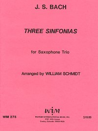 画像1: ATB サキソフォン三重奏のための３つのシンフォニア　　ヨハン　セバスチャン　バッハ作曲