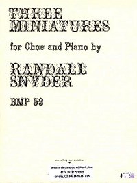 画像1: オーボエとピアノのためのスリー ミニアチュア　　ランダル　シンダー作曲