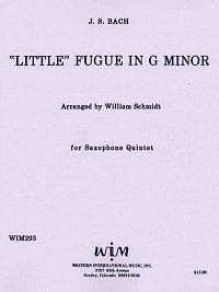 画像1: サキソフォン五重奏のための小フーガト短調　ヨハン　セバスチャン　バッハ作曲